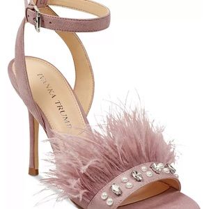 Ivanka Trump Suede Kaise Feather Dress Sandals